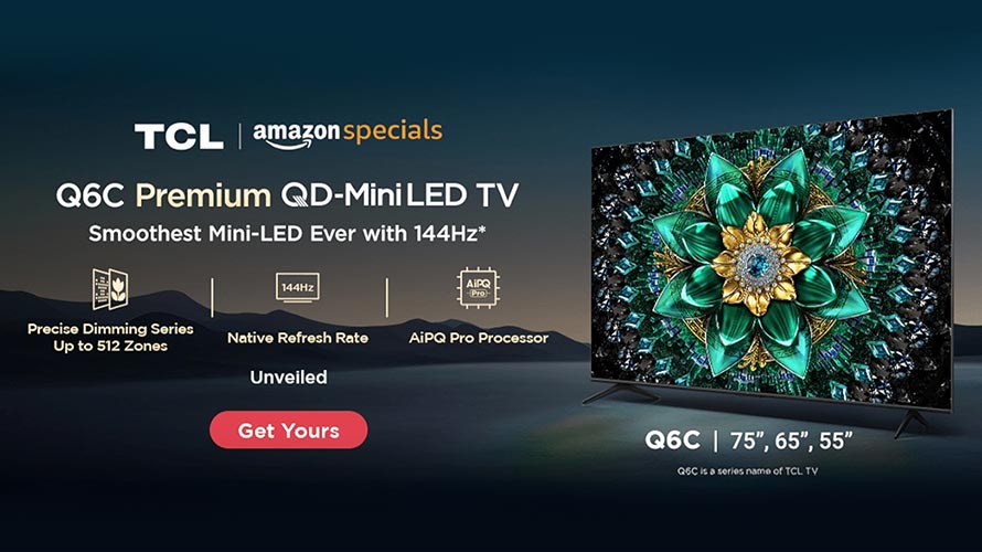 تلویزیون‌ 4K QD-Mini LED TCL Q6C Premium 