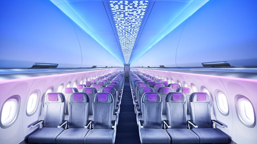 داخل هواپیمای ایرباس A320